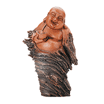 Image of ALAB WOOD CARVED HAPPY BUDDA