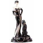 Image of PORC ART DECO LADY WPANTHER