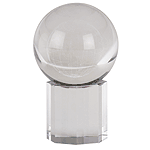 Image of ETCHED GLASS GLOBE WSTAND