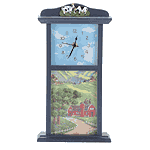 Image of WOOD BARN SCENE WALL CLOCK