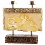Image of PATCHWORK CHERUB CANDLEHOLDER