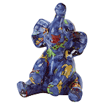 Image of PATCHWORK ELEPHANT SAVING BANK