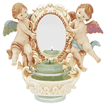 Image of ALAB CHERUB MIRROR CANDLEHOLDR