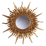 Image of GOLD PLATED SUN RAY MIRROR