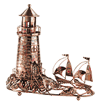 Image of Musical Lighthouse Metal Sculp
