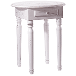 Image of DISTRESS WHITE WOOD SIDE TABLE