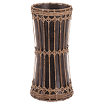 Image of 12 12 IN. MANGO WOODRATTAN VASE