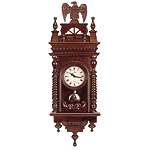 Image of WOOD EAGLE PENDULUM WALL CLOCK