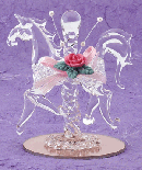 Image of SPUN GLASS CAROUSEL HORSE