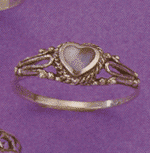 Image of STERLING SILVER HEART RING - Size 06