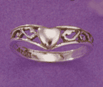 Image of S.S. HEART FILIGREE RING - Size 07
