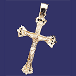 Image of TWO TONE GOLD CROSS PENDANT