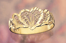 Image of 14KT GOLD DIA. CUT HEART RING - Size 06