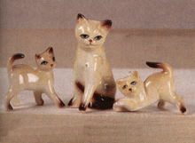 Image of PORC. MINI SIAMESE CATS SET