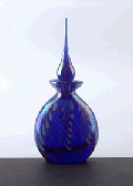 Image of PEARLIZED BLUE PERFUME BOTTLE
