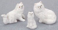 Image of PORC 3 PC WHITE PERSIAN CATS