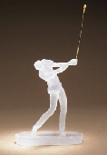 Image of FROSTED SCULPTURE-GOLFER