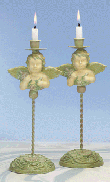 Image of ALABMETAL CHERUB CANDLEHLDRS