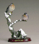 Image of ALAB SPARROWS ON TREE BRANCH