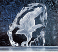 Image of CLEAR GLASS CARVED EAGLE