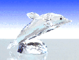 Image of CUT GLASS DOLPHIN
