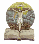 Image of ALAB CRUCIFIX PLATEBIBLE BASE