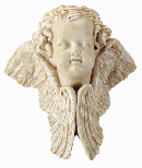 Image of ALAB. CHERUBIM HEAD WALL PLQUE