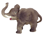Image of PORC. BABY ELEPHANT WTRUNK UP