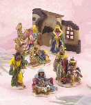 Image of 7 PC. ALAB. NATIVITY SET