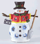 Image of SNOWMAN VOTIVE CANDLE HOLDER