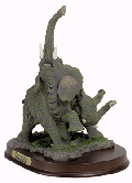 Image of ALAB. ELEPHANTS PR.WOOD BASE