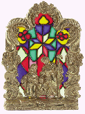 Image of STAIN GLASS NATIVITY CANDLHLDR