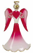 Image of XMAS ORNAMENT RED ANGELHEART