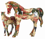 Image of PATCHWORK HORSES-HORSE PATTERN