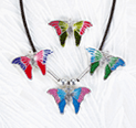 Image of BLACK CORD BUTTERFLY NECKLACE