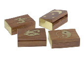 Image of MINI WOOD BRASS INLAY BOXES
