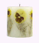 Image of 3 14 IN. SCENT CANDLE WFLOWERS