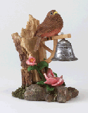 Image of ALAB SPARROW ON POST WITH BELL