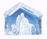 Image of CLEAR GLASS CARVED NATIVITY