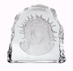 Image of CLEAR GLASS CARVED JESUSCROWN