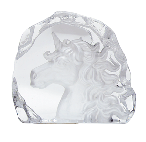Image of GLASS CARVED UNICORN HEAD