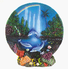 Image of ALAB DOLPHINS PLATE RAINBOW