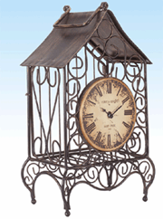 Image of METAL WIRE HOUSE CLOCK