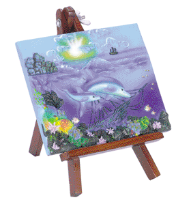 Image of ALAB. DOLPHIN PAINTING WEASEL