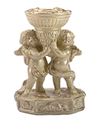 Image of ALAB GOLD CHERUBS CANDLEHOLDER