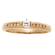 Image of 14K DIA SOLITAIRECHANNEL RING - Size 05