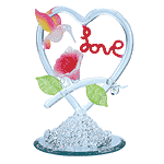 Image of SPUN GLASS HUMMINGBIRD LOVE