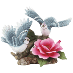 Image of PORC. BLUE JAYS ON FLOWER