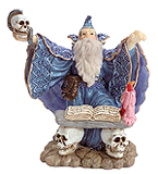 Image of ALAB. MERLIN HOLDING SKULL