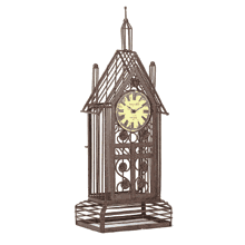 Image of METAL WIRE CHURCH CLOCK